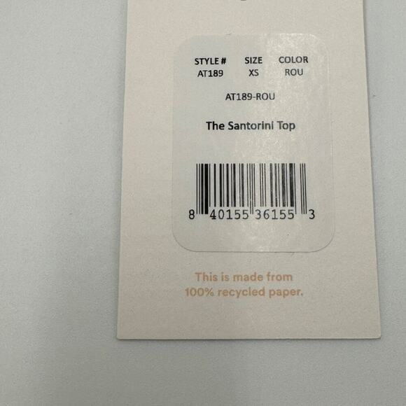 Andie Swim Bikini Top Women's XS NWT The Santorini Knot Front Pink Rouge - Picture 4 of 8